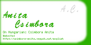 anita csimbora business card